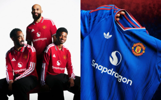 Manchester United's 26/27 Adidas Home & Away Jerseys, in short-sleeve and long-sleeve forms, worn by Matheus Cunha, Bryan Mbeumo & Amad Diallo