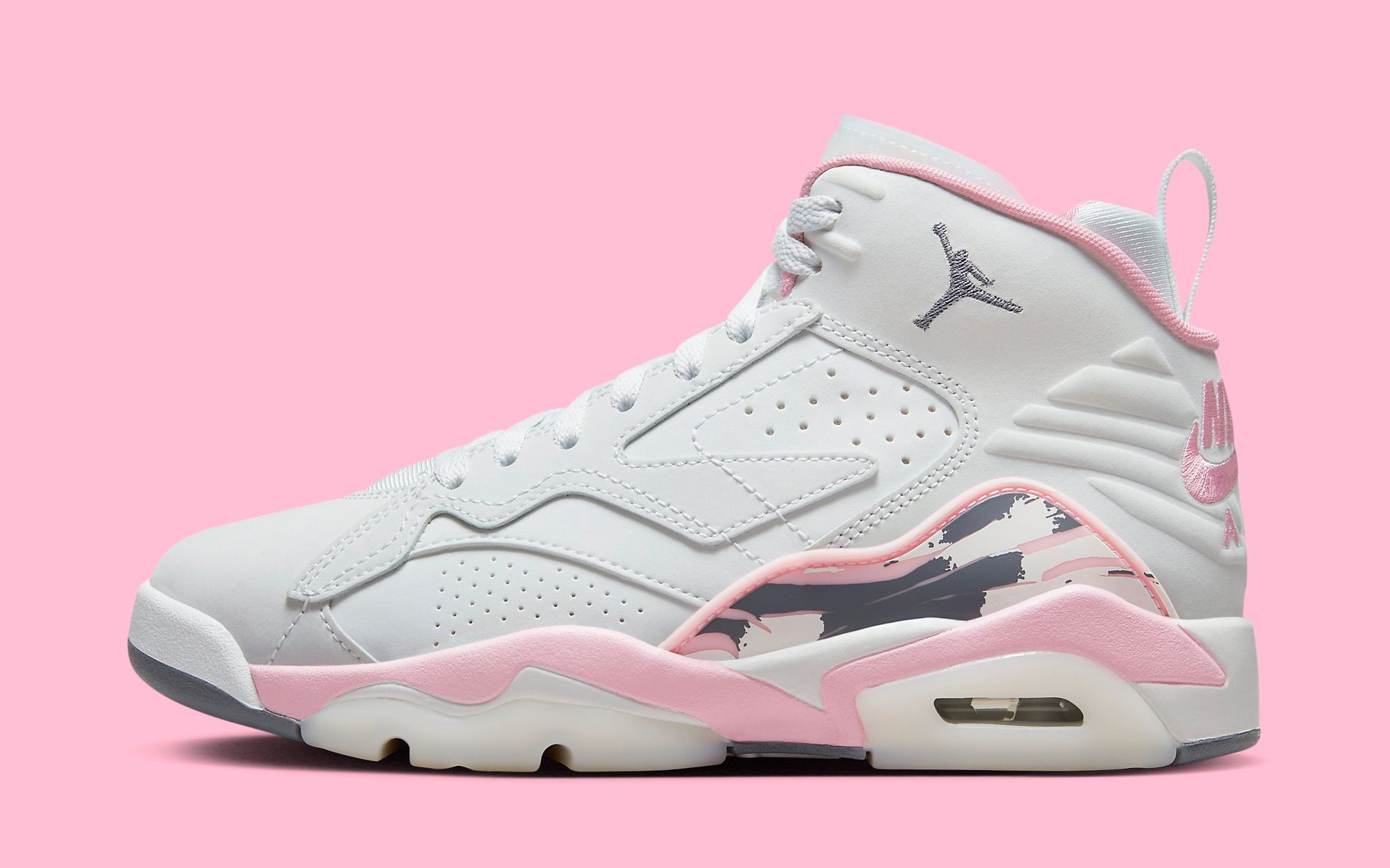 New jordans pink and grey online