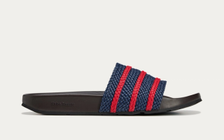 Wales Bonner x Adidas Adilette "Night Indigo" collaboration.