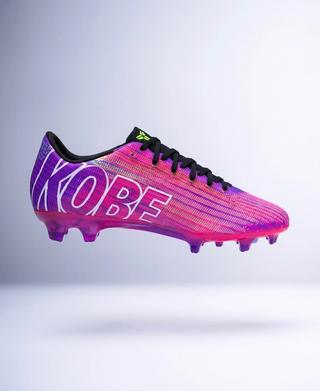 Speculative mock-up of the Kobe Bryant x Nike Mercurial Superfly 11 football boot in a "Hyper Pink/Electric Green/Red Plum" color scheme. Image via @bootsplug on Instagram.
