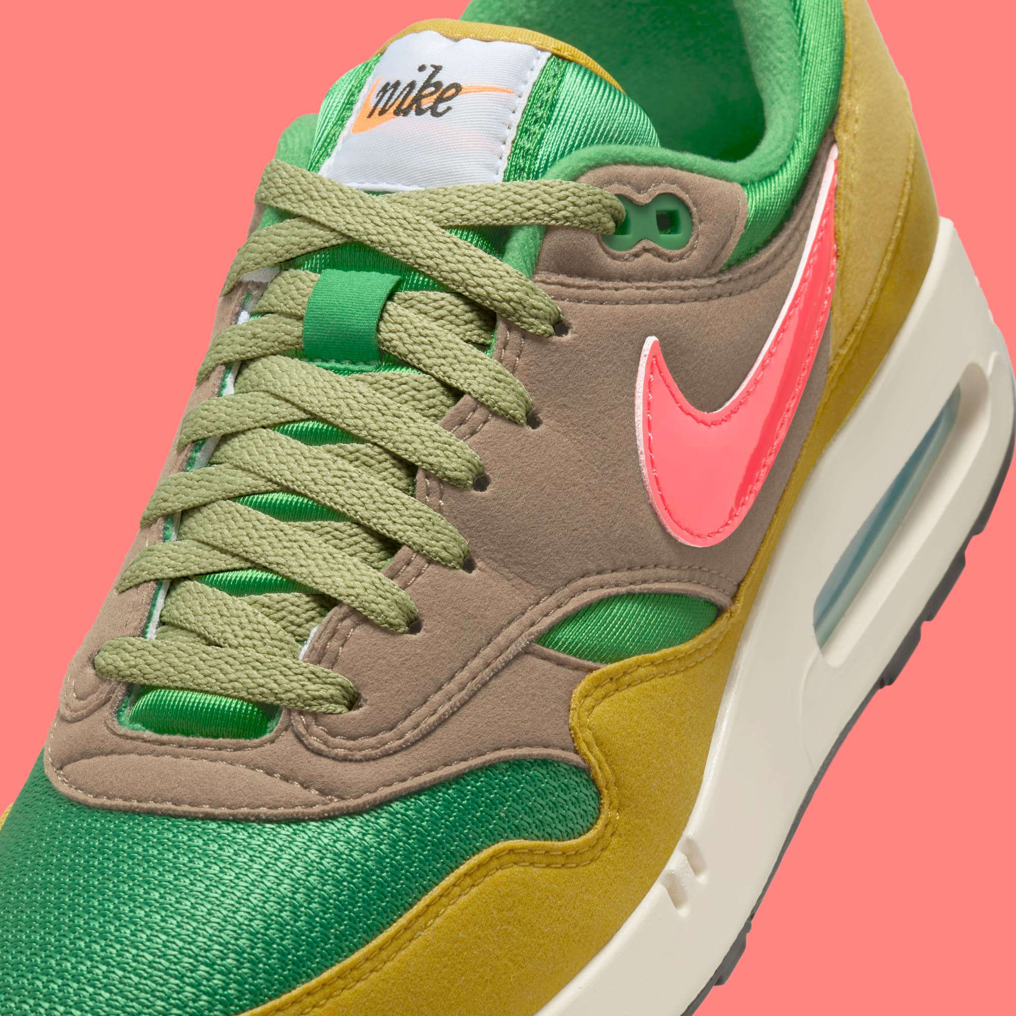 olive green and pink nikes