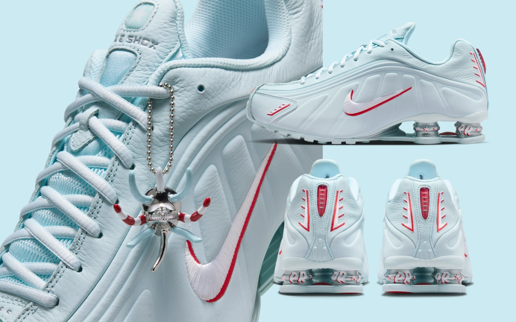 Nike Shox R4 in Puerto Rican-inspired colorway featuring island flag colors and heritage design elements