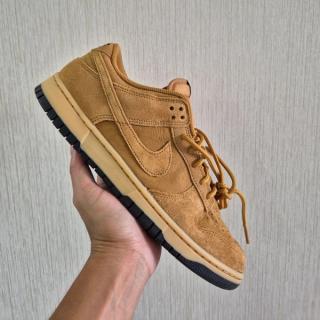 Nike's Dunk Low in a suede "Wheat" makeover.