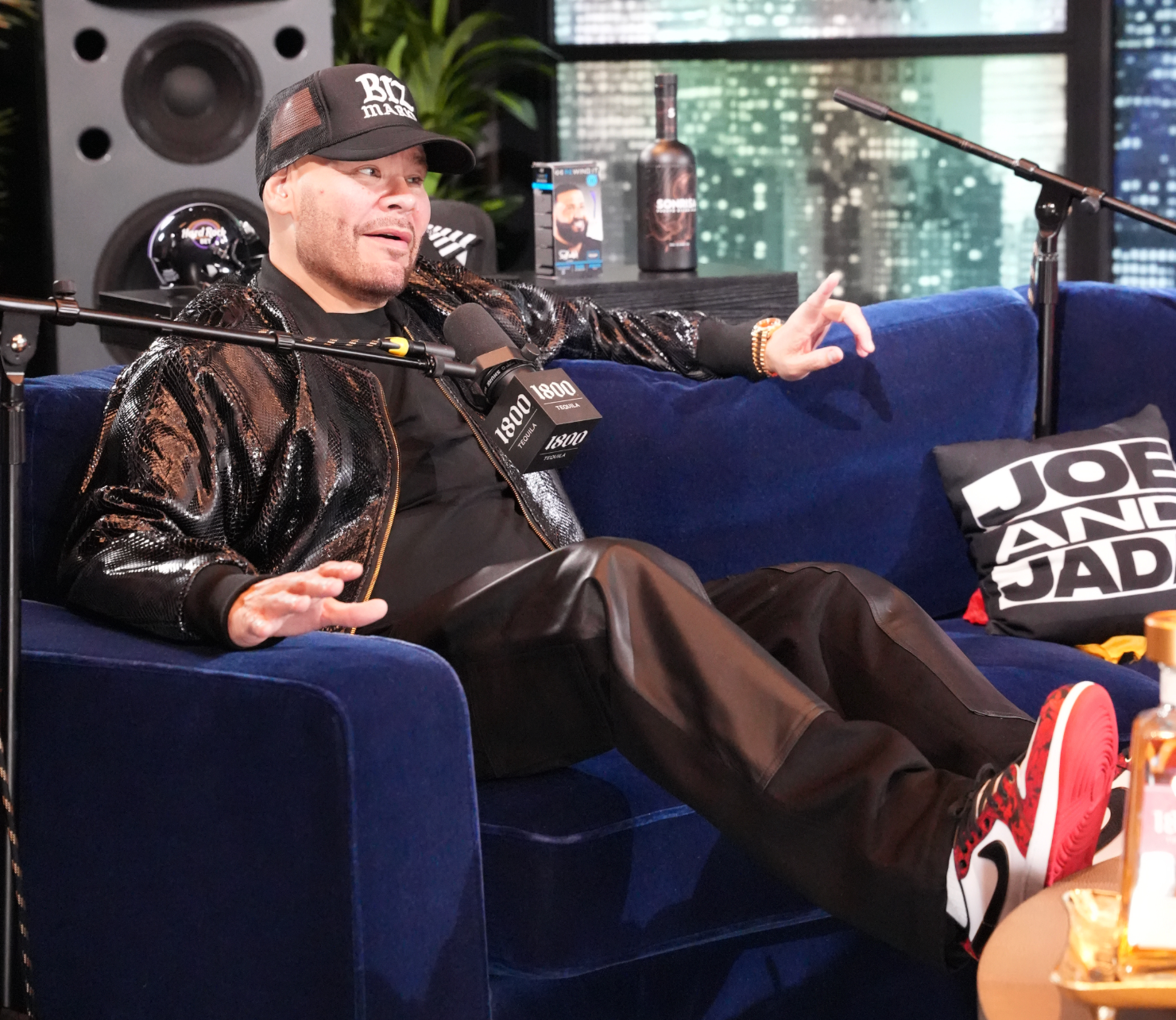 Fat Joe wearing the Air Jordan 1 Low OG "Last Dance At The Garden."