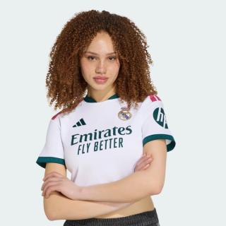 Real Madrid 26/27 Home Cropped Short-Sleeve Jersey (SKU: KC4237). Photo via adidas.