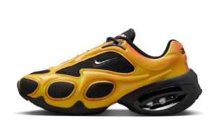 Nike's Air Max Muse in a yellow, black, and red color scheme.