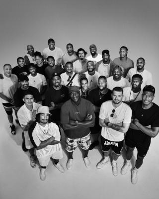 Michael Jordan with athletes invited to Jordan Brand's 'Board of Greatness' summit (2025).