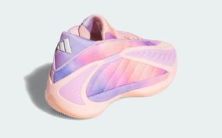 Kids' adidas Anthony Edwards 2 "3SSB" in a "Haze Coral/Bliss Lilac/Zero Metallic" color scheme.