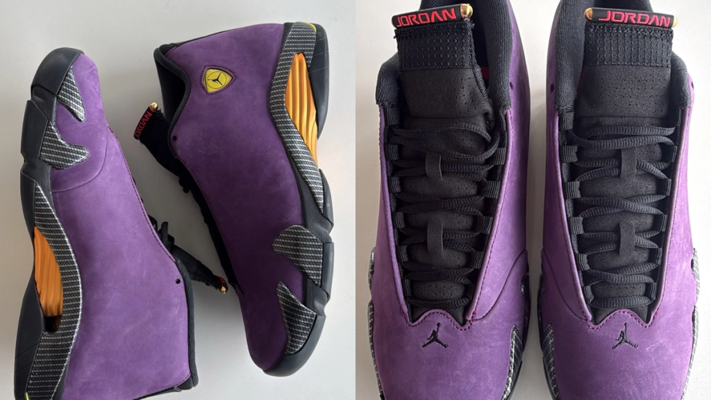 Nigel Sylvester Air Jordan 14 friends and family sample inspired by WNBA branding and aesthetic