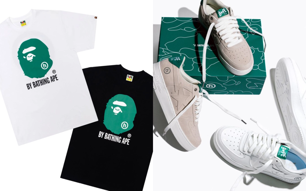 HIDDEN and A BATHING APE collaborative BAPE STA sneaker from spring collection