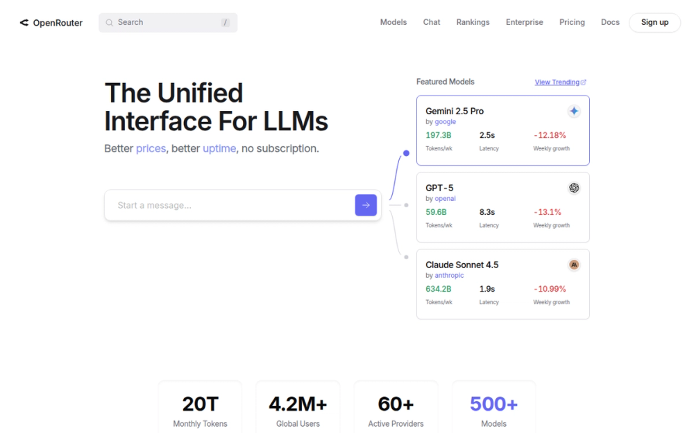 image of OpenRouter image of OpenRouter