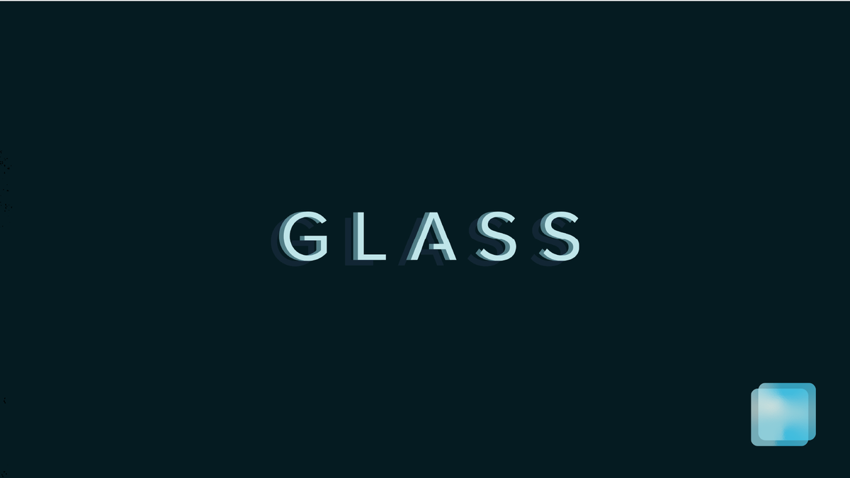 Glass logo, designed by BEND Creative