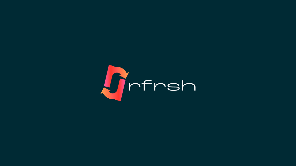 rfrsh logo, designed by BEND Creative
