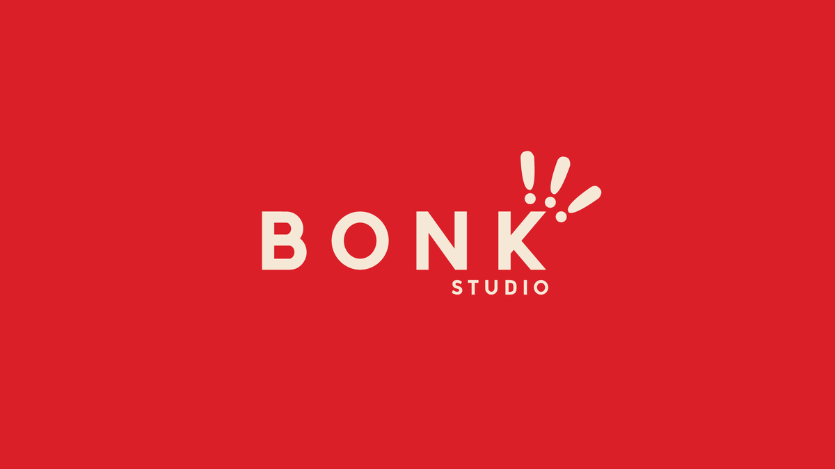 Bonk Studio logo, designed by BEND Creative
