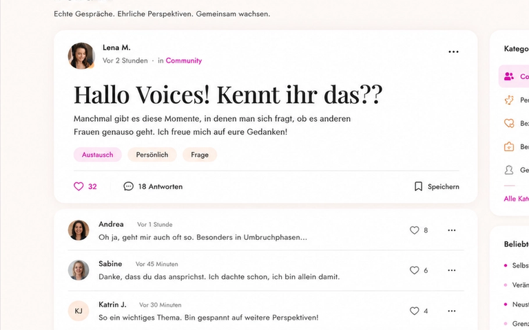 Gruppe von Frauen sitzt im Gespräch an einem Tisch