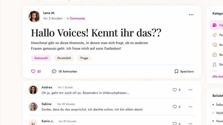 Gruppe von Frauen sitzt im Gespräch an einem Tisch