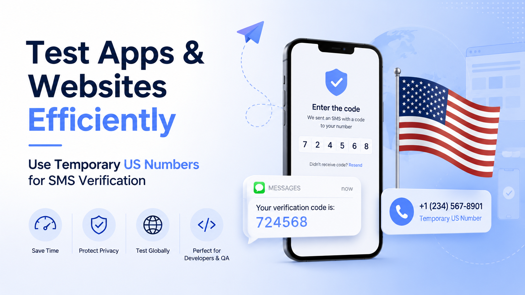 Test Apps and Websites Efficiently - Use Temporary US Numbers for SMS Verification