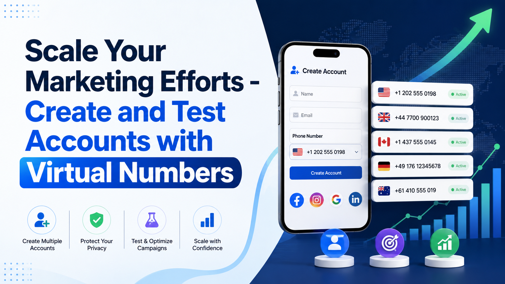 Scale Your Marketing Efforts - Create and Test Accounts with Virtual Numbers