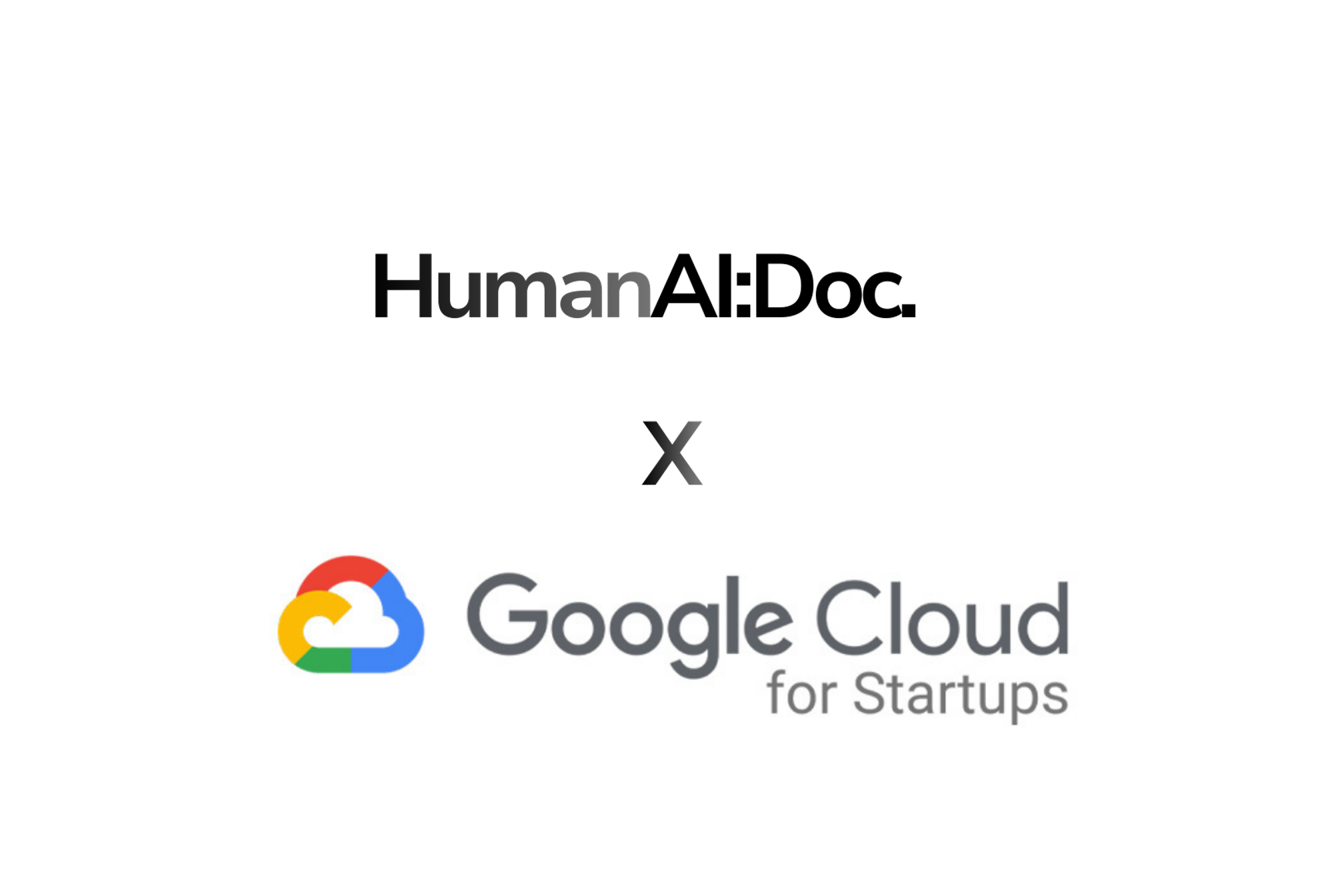 HumanAI:Doc and Google Cloud for Startups logos