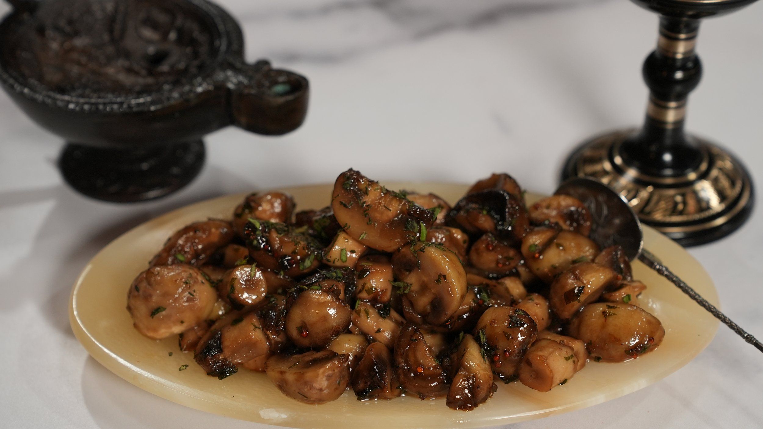 Roman Honey Glazed Mushrooms