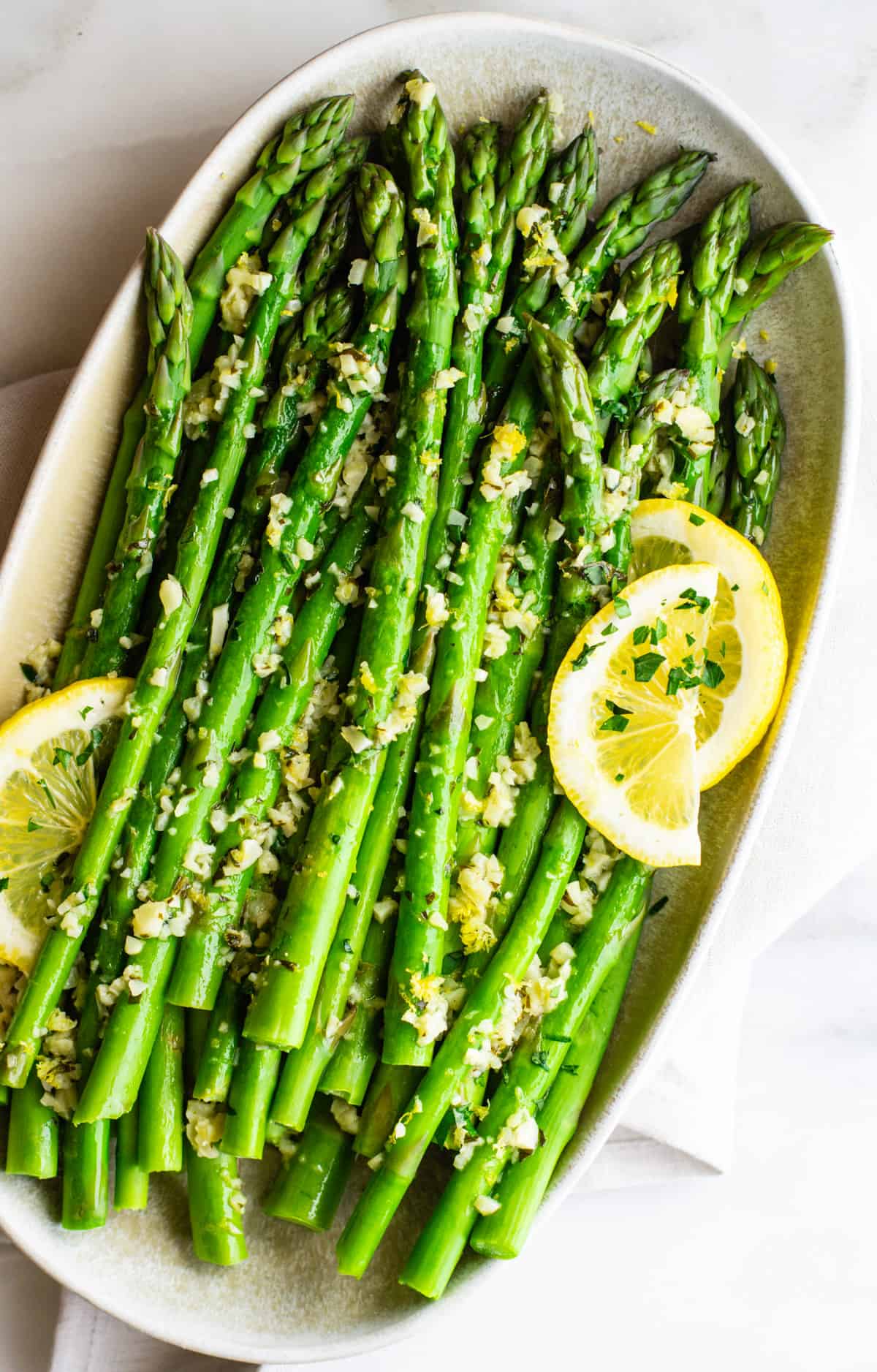 Braised Asparagus with Lemon and Chives