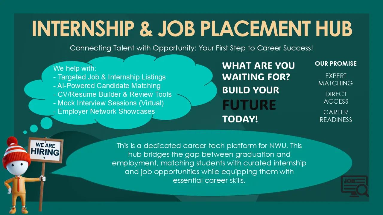 Internship and job placement poster