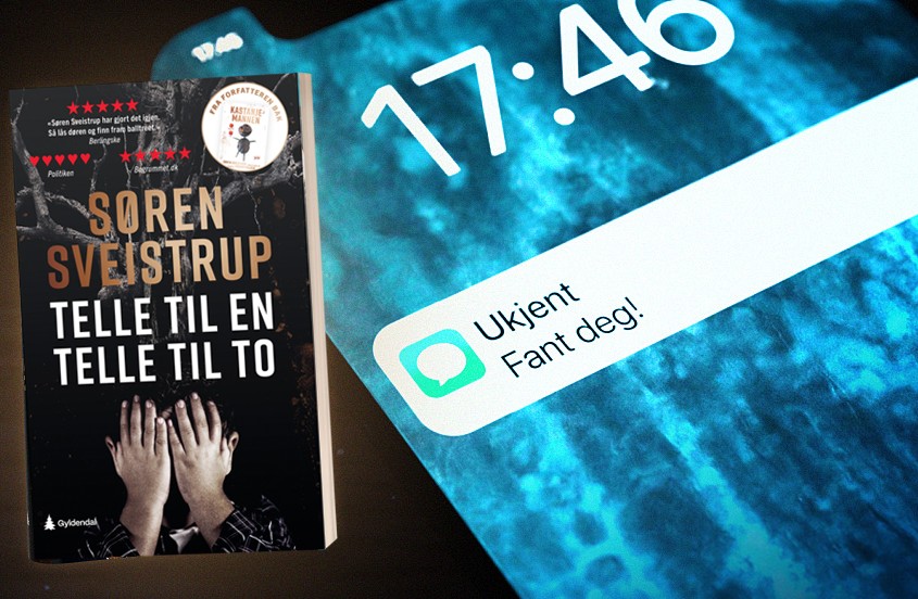 Bilde av boka Telle til en telle til to, og en mobilskjerm