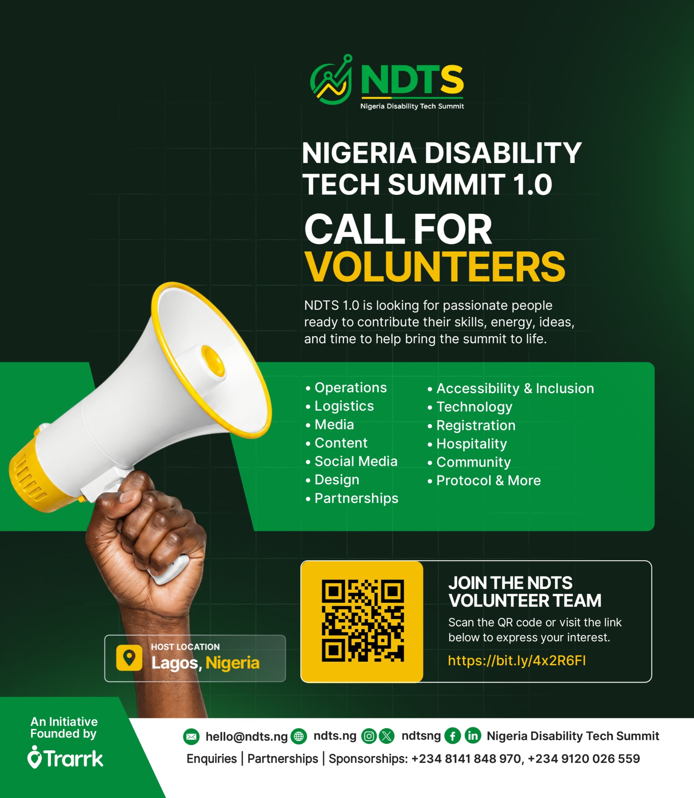 NDTS 1.0 call for volunteers inviting people to join the team building Nigeria Disability Tech Summit