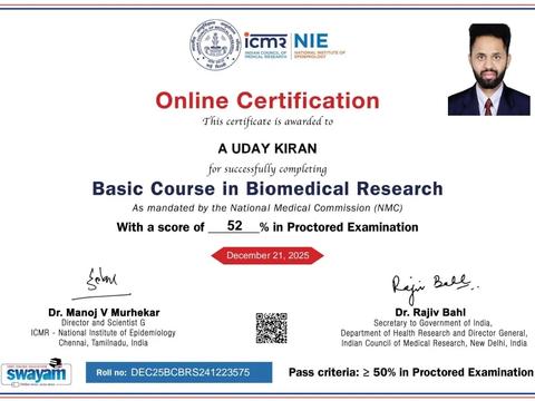 ICMR–NIE Certification