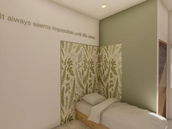 Patient room interior