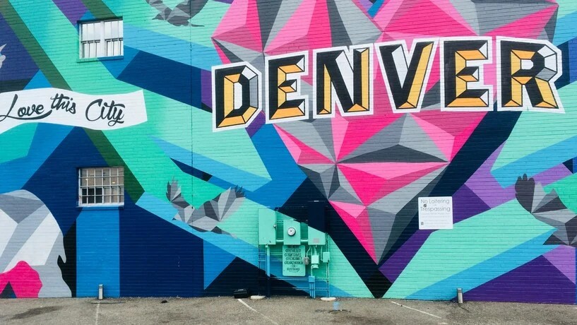Graffiti written DENVER Love this City
