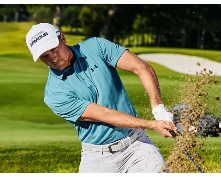 Jordan Spieth bunker shot wearing Under Armour