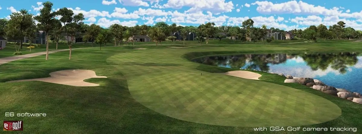 Virtual golf course from the E6 Connect software