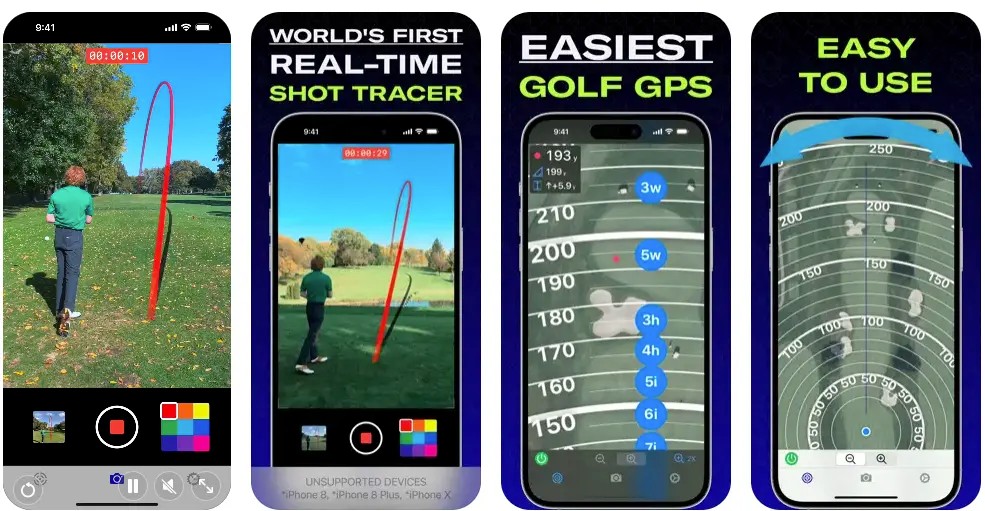 Smoothswing golf app for shot tracers
