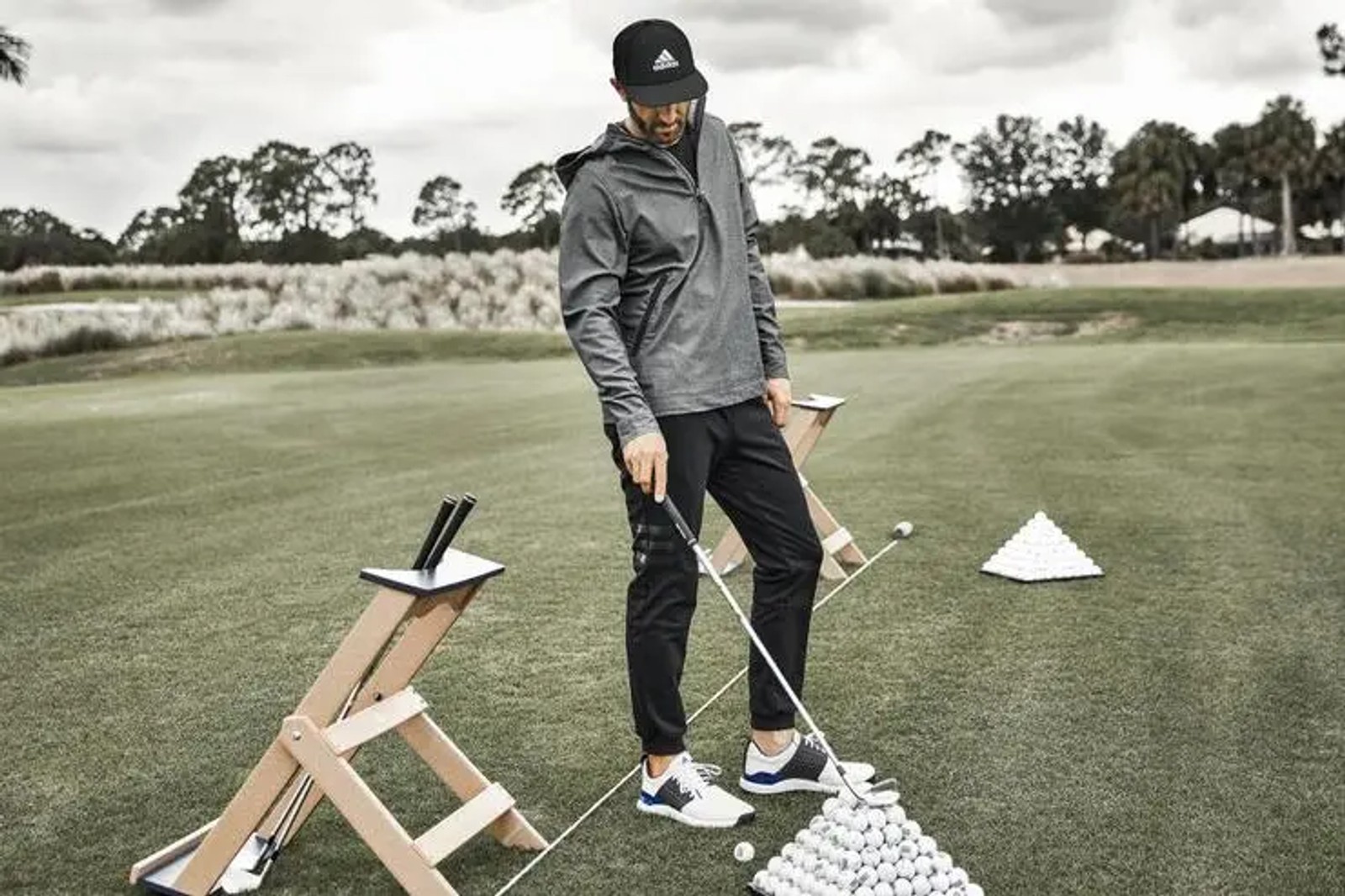 Dustin Johnson Adidas Golf ambassador who plays for LIV Golf