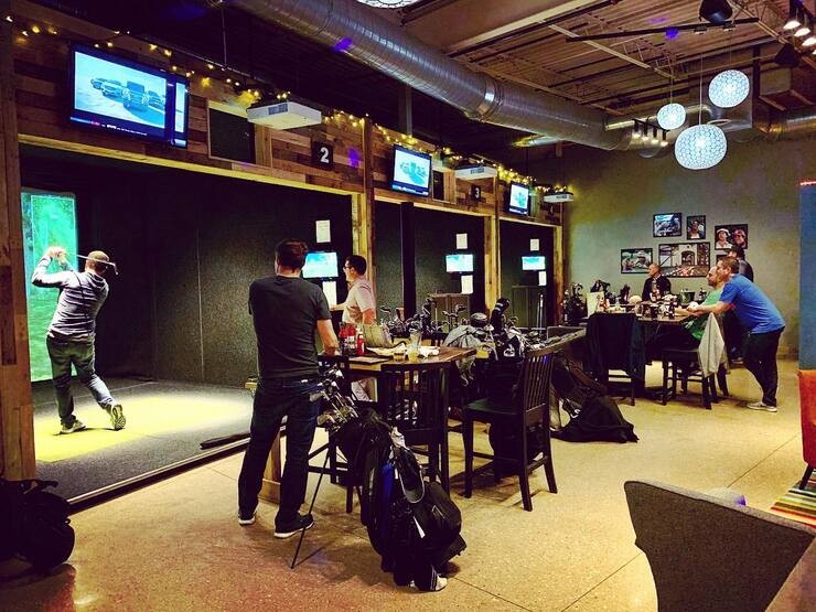 Halfway House Indoor Golf in the HB Jones restaurant, Elmhurst