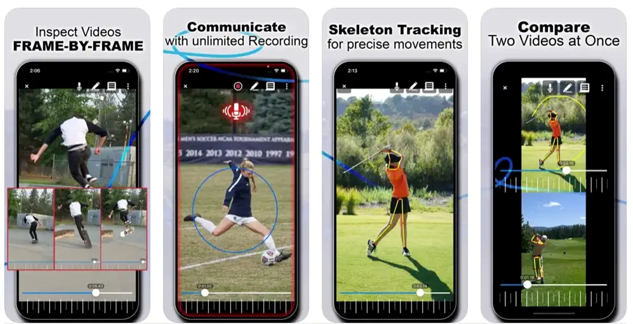 Coachview slowmo video player app for golf and other sports