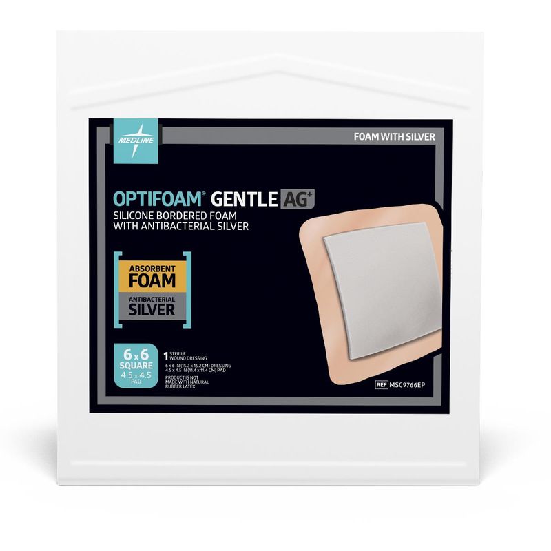 Medline Optifoam Ag+ Antimicrobial Silicone Foam Dressing