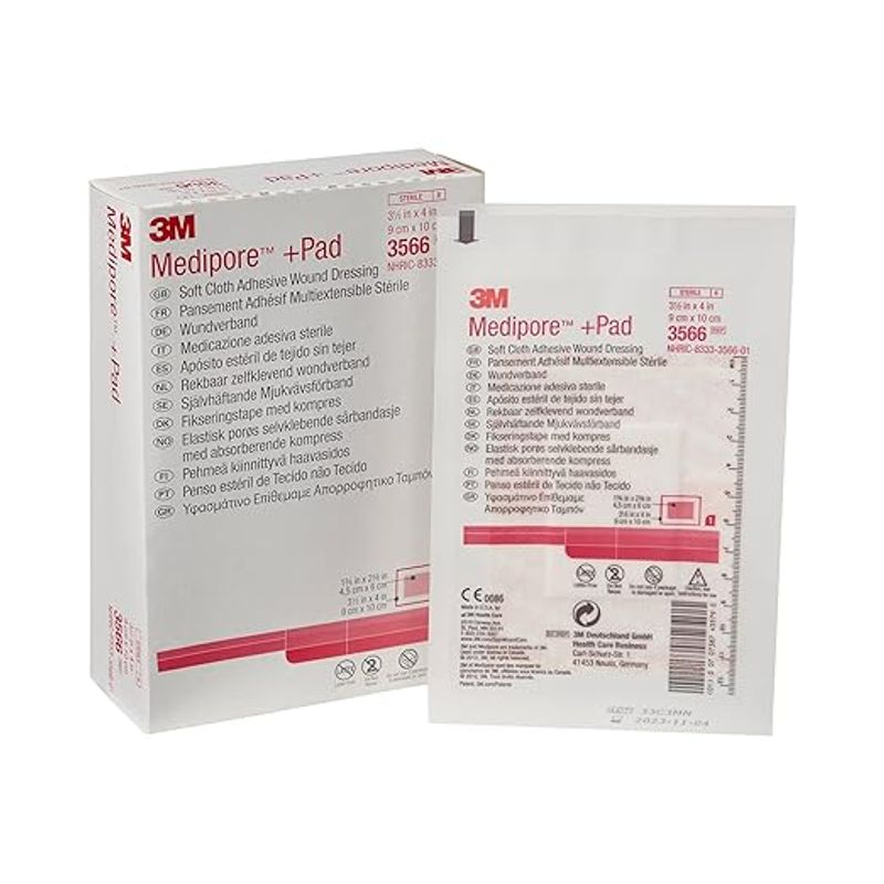 3M Medipore +Pad Soft Cloth Adhesive Dressing