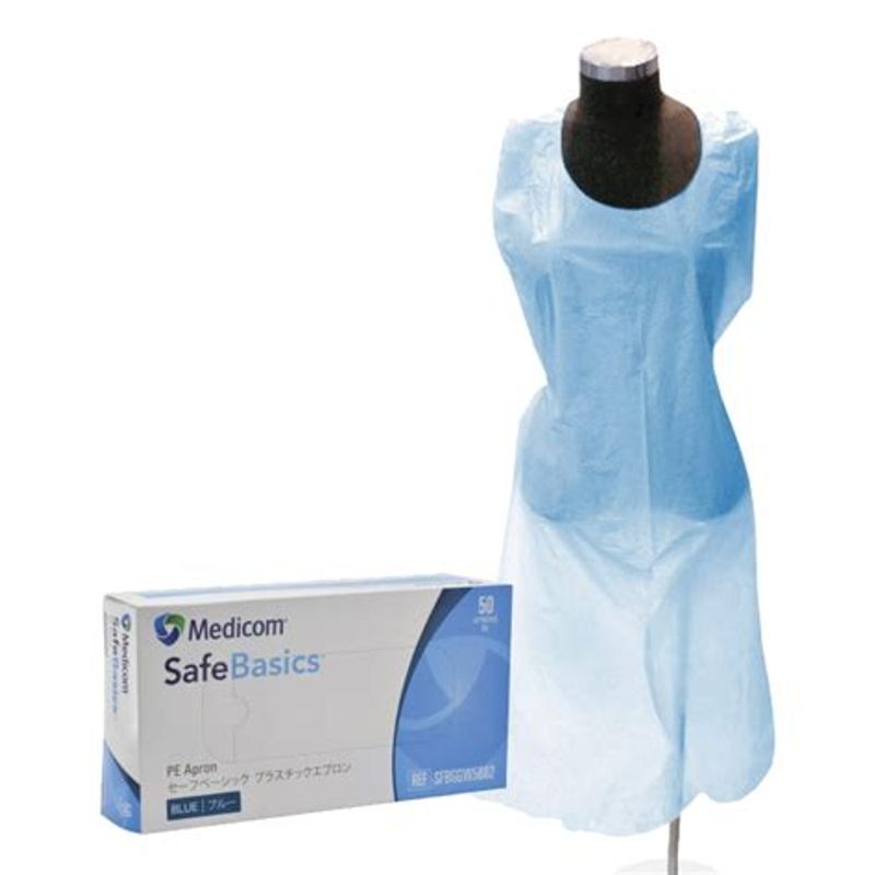 SafeBasics Disposable Polyethylene Aprons