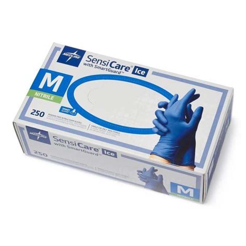 Medline SensiCare Ice Nitrile Exam Glove