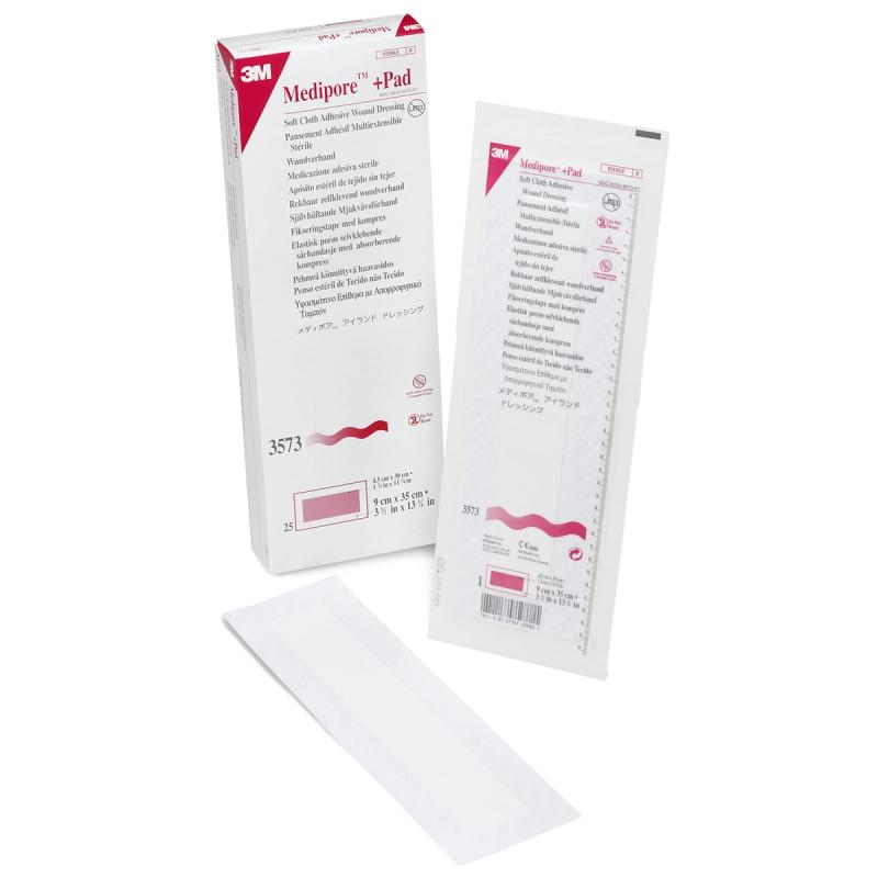 3M Medipore +Pad Soft Cloth Adhesive Dressing