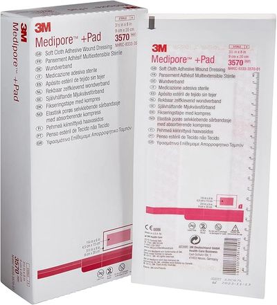 3M Medipore +Pad Soft Cloth Adhesive Dressing