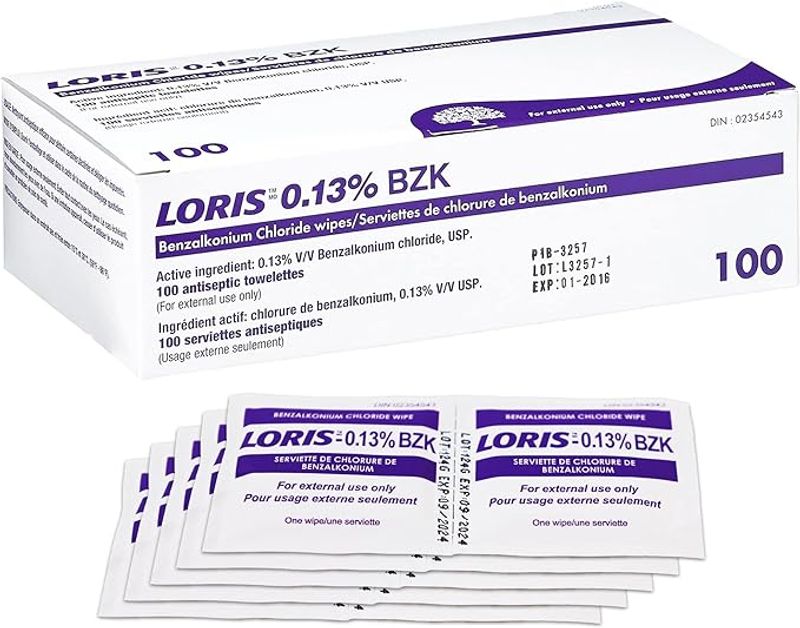 Loris Benzalkonium Chloride Antiseptic Wipes