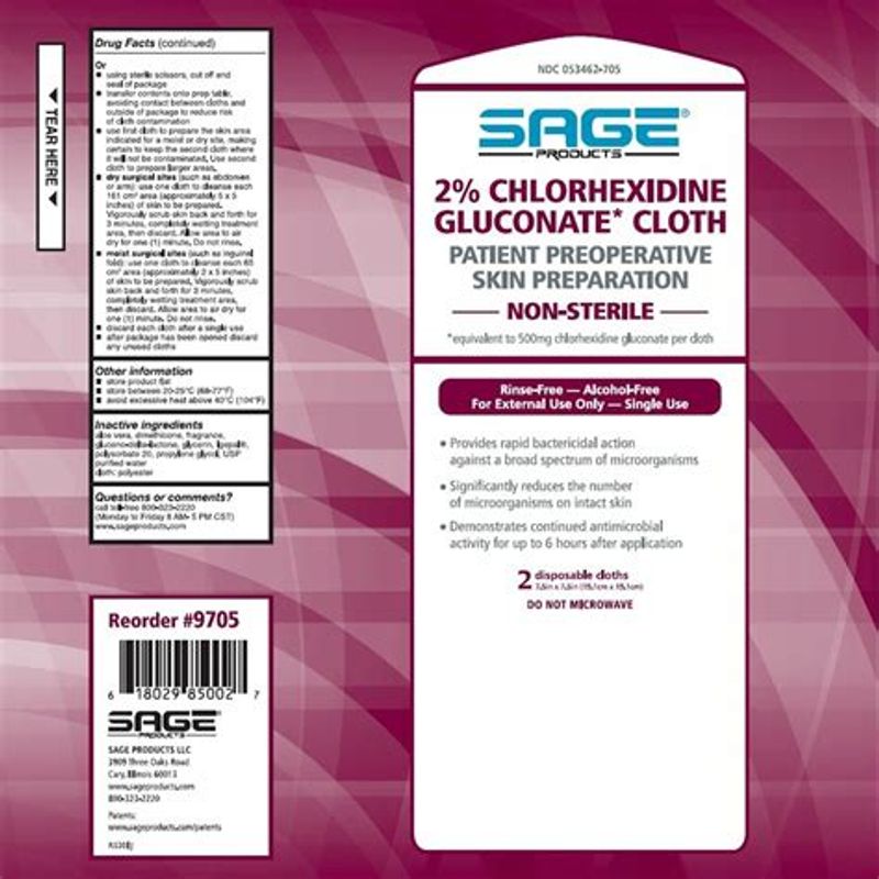 Sage Chlorhexidine Gluconate Cloths