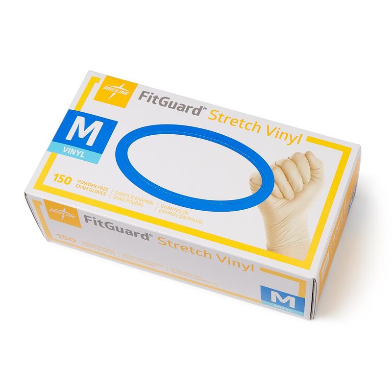 Medline FitGuard Vinyl Exam Glove