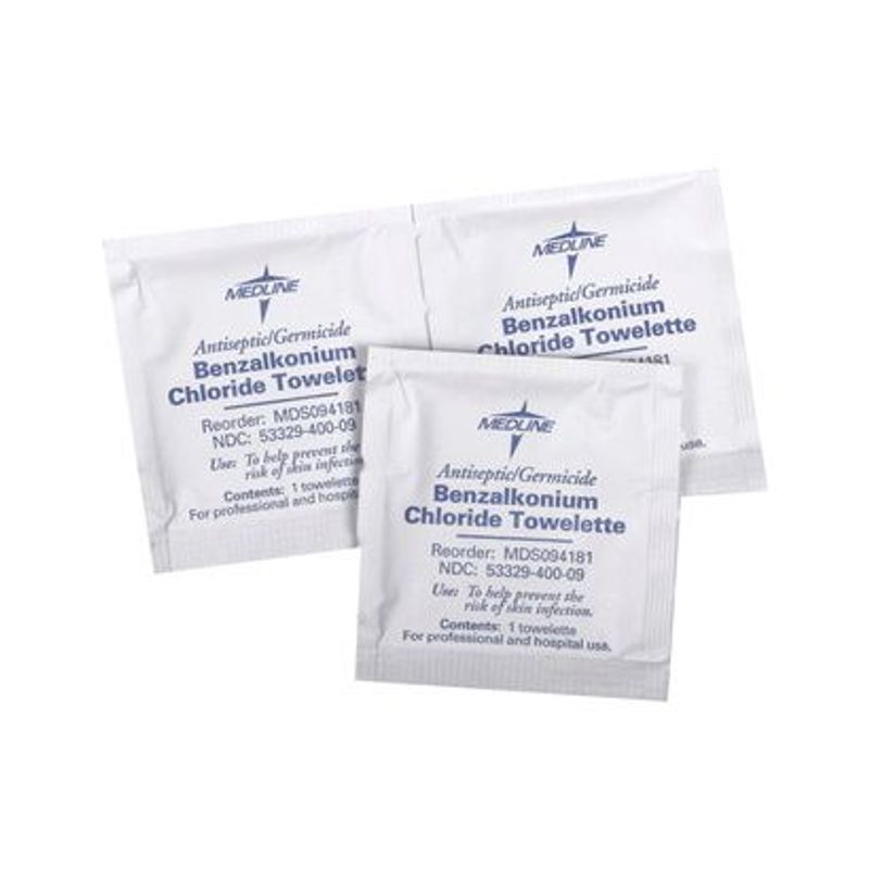 Medline Benzalkonium Chloride Antiseptic Towelettes