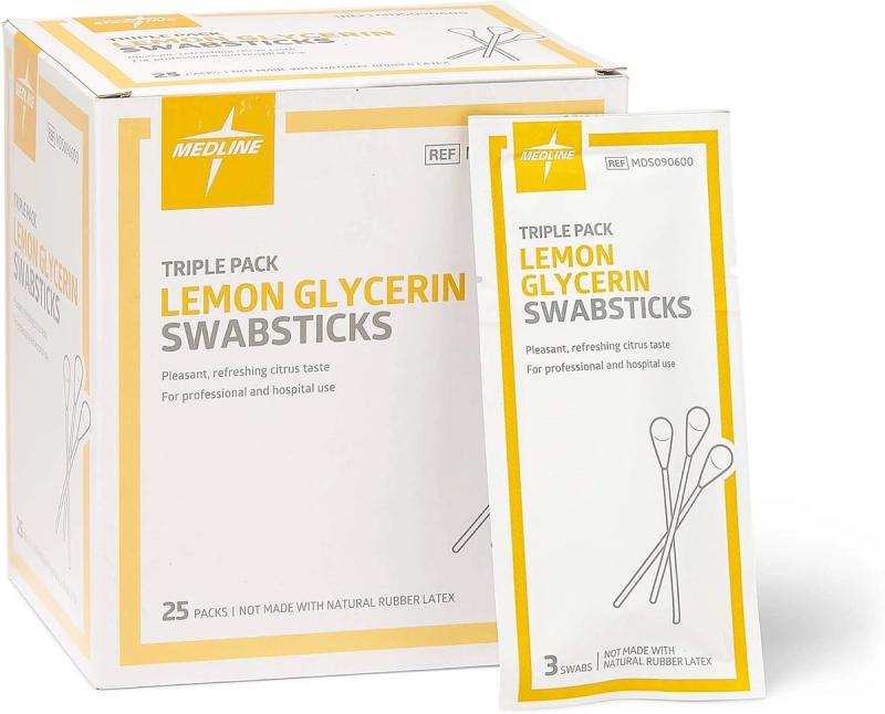 Medline Lemon Glycerin Swabs