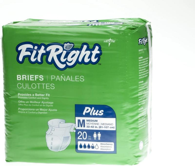 Medline FitRight Extra Adult Incontinence Briefs