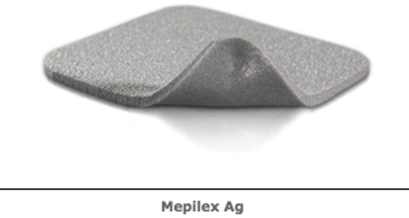 Molnlycke Mepilex Ag Antimicrobial Foam Dressing